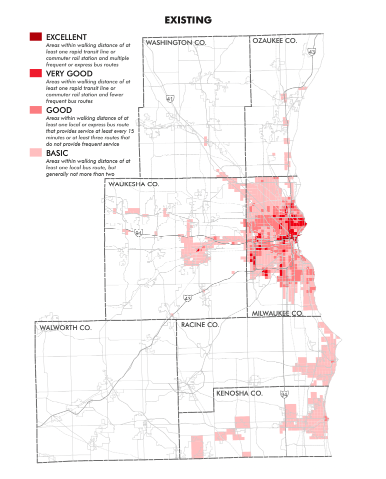 Transit Service Quality map