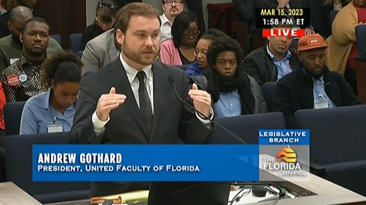 Andrew Gothard was among the outspoken opponents of the Higher Education bill.