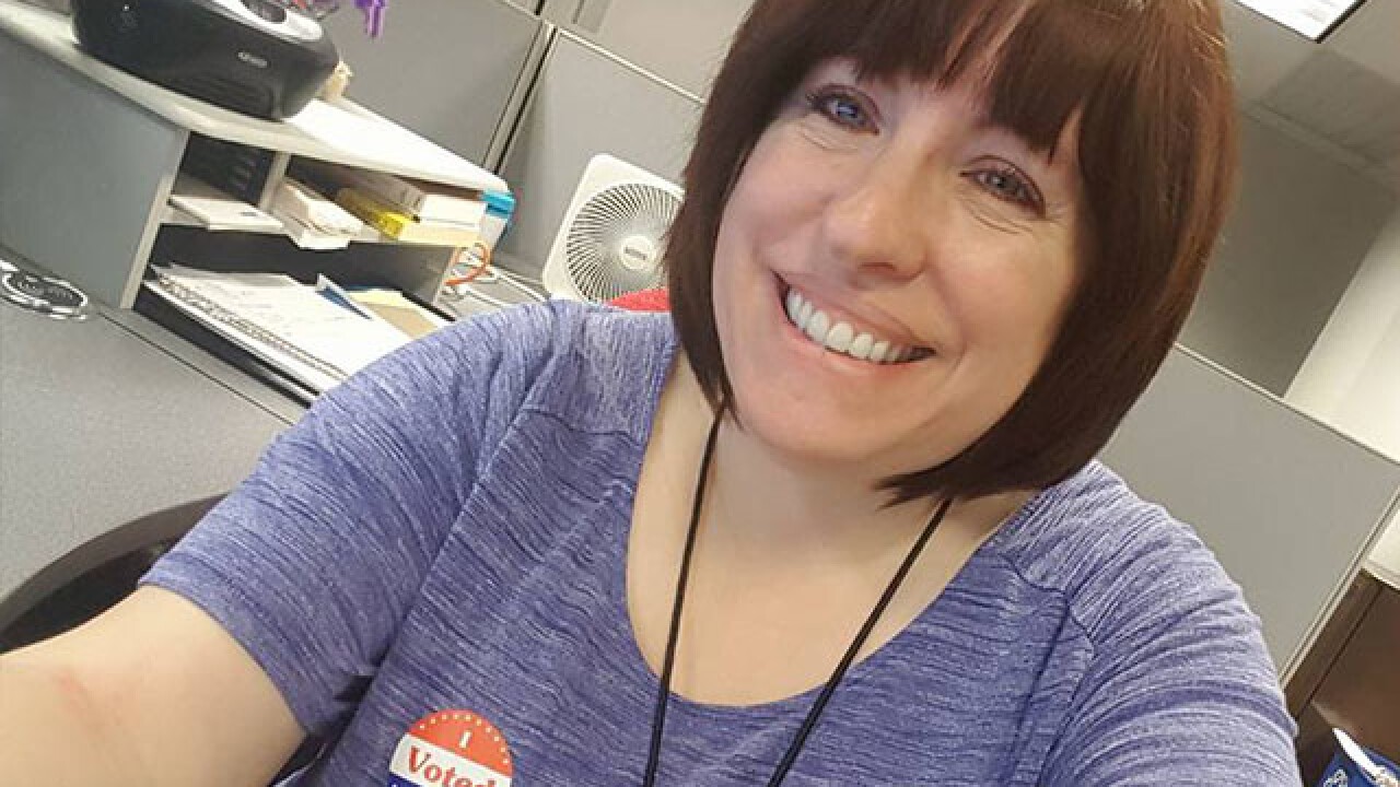 KC voters show off their 'I voted' stickers