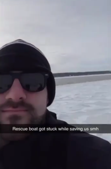 Man recounts experience being stranded on ice