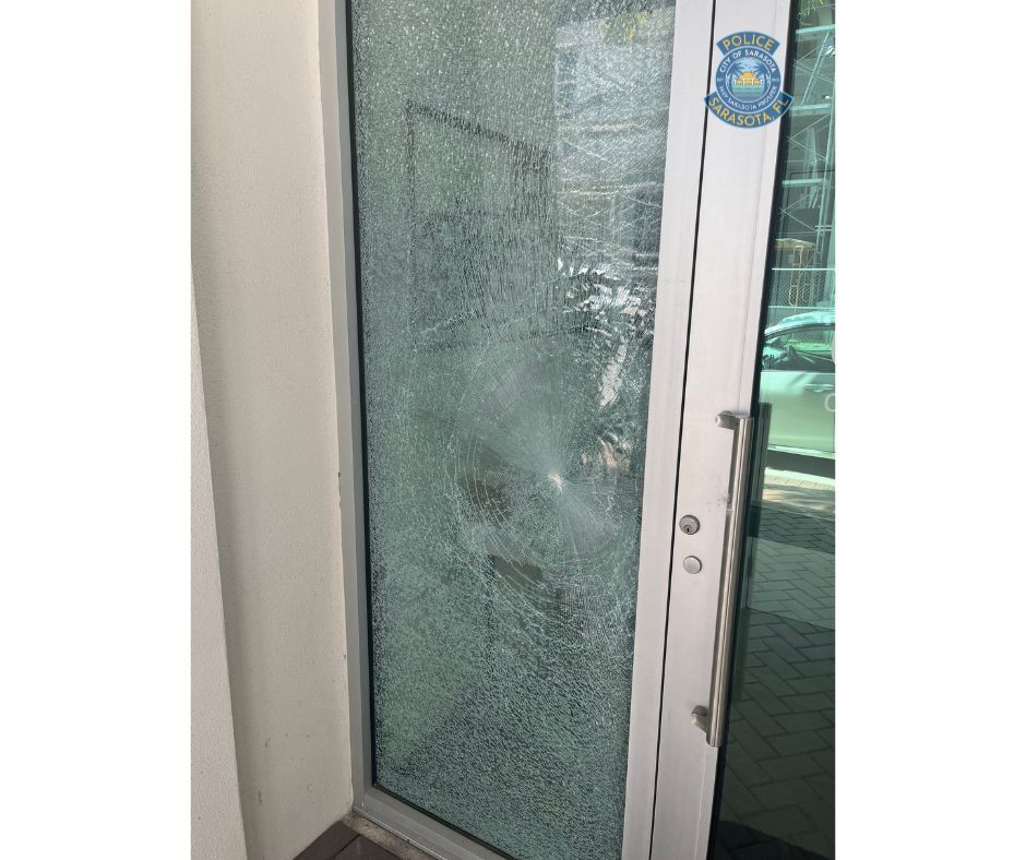 thrown brick at synagogue in Sarasota