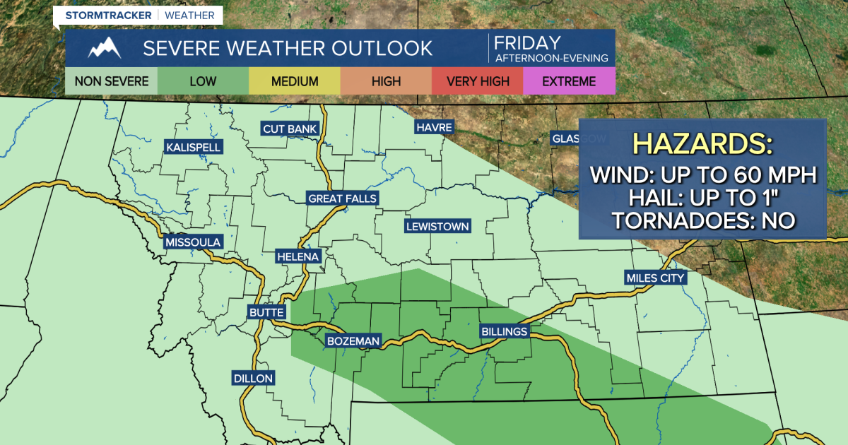 Some scattered showers and thunderstorms on Friday