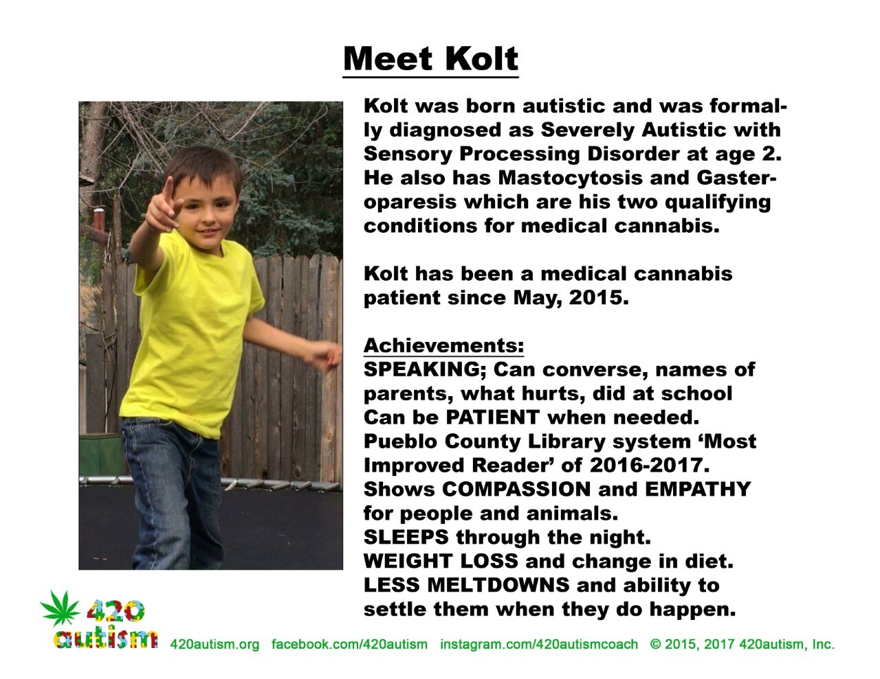 Kolt Kropp uses THC for his autism