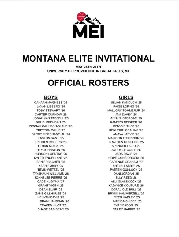 Montana Elite Invitation 2024 roster