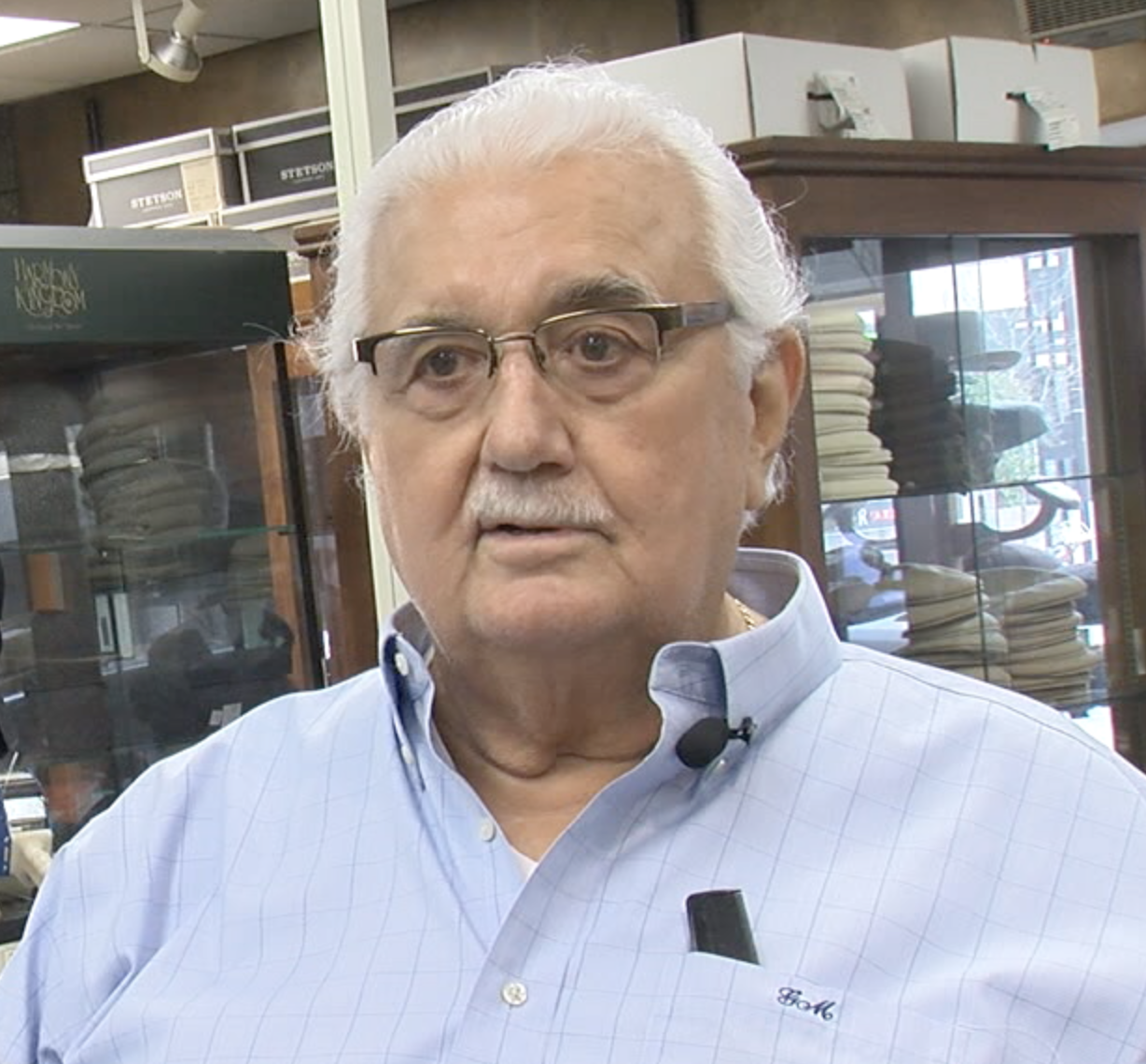 Gus Miller, owner of Batsake's Hat Shop.