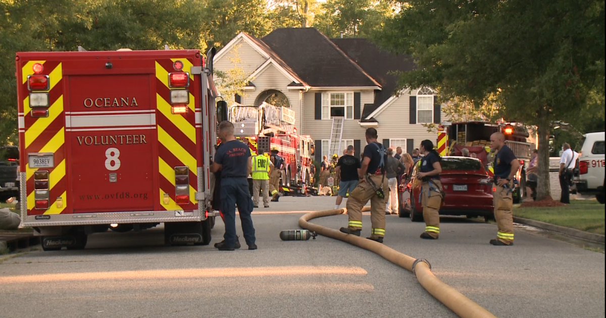 3 adults, 2 cats displaced after house fire in Virginia Beach