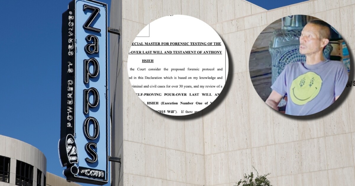 Court documents: Alleged Tony Hsieh will could undergo forensic testing