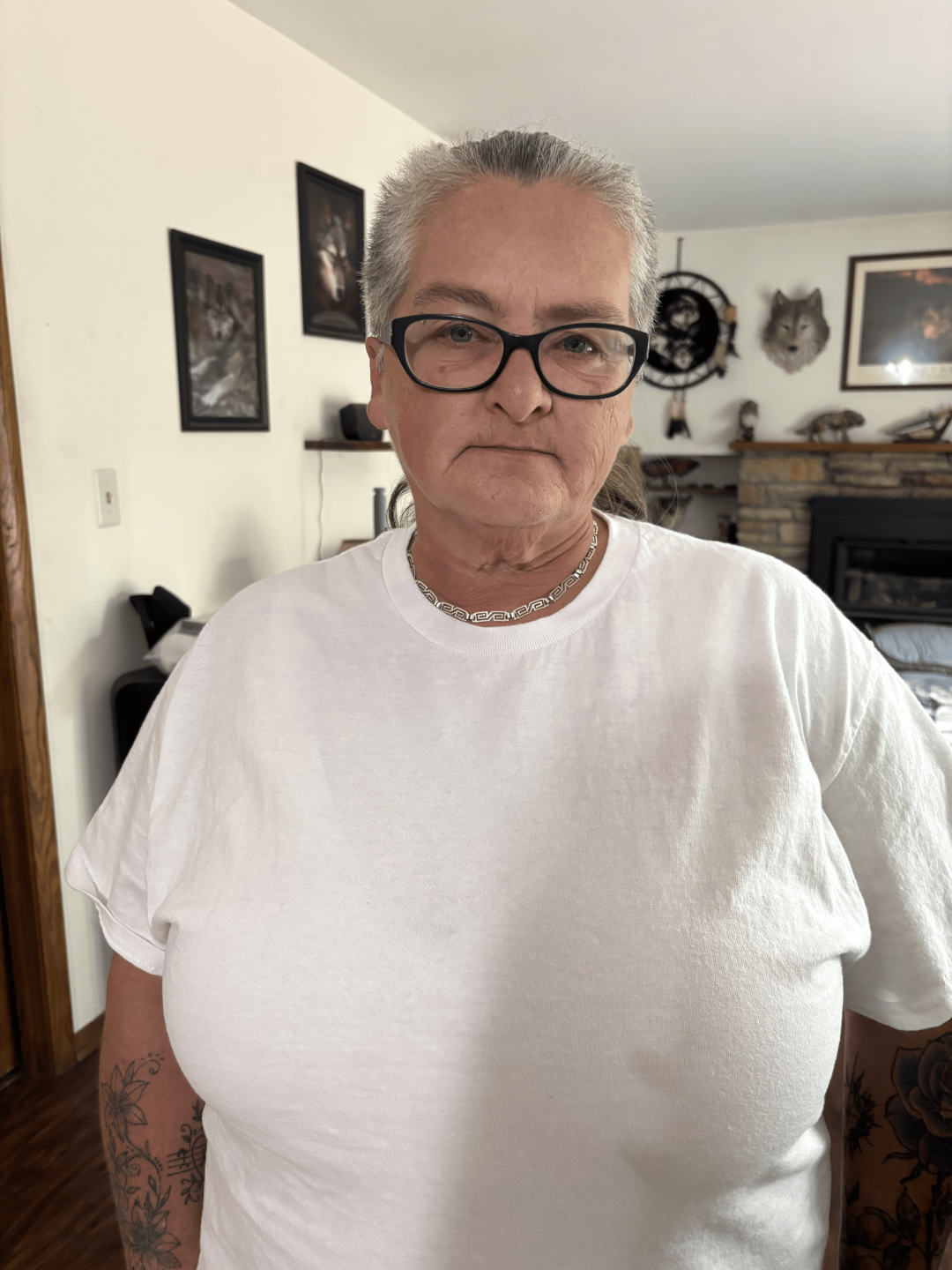 Alice Cox, displaced from her home