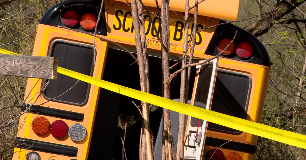 School bus crashes after driver suffers medical emergency