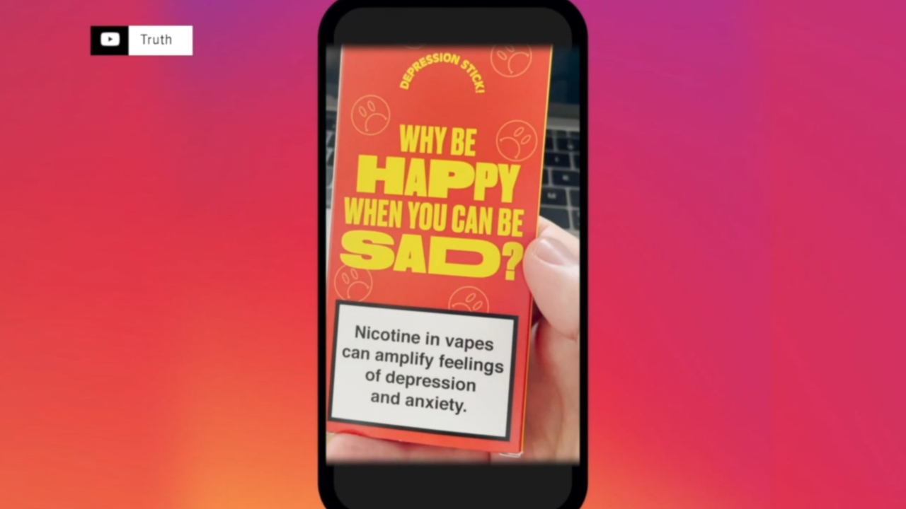 Ad highlights link between e-cigarette use, depression Ad highlights link between e-cigarette use, depression