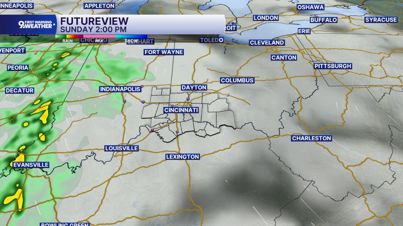 Sunday's rain chance
