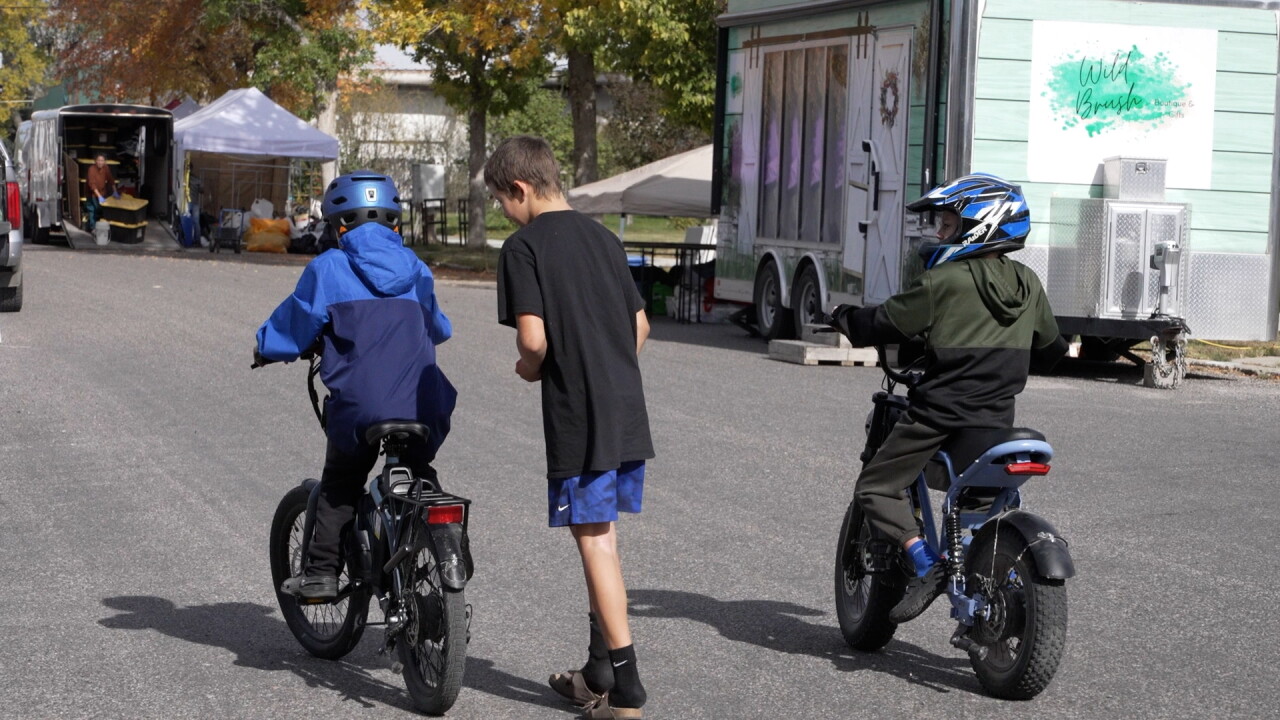 Kids biking
