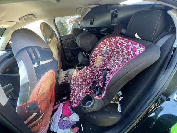 car seat in-tact following crash