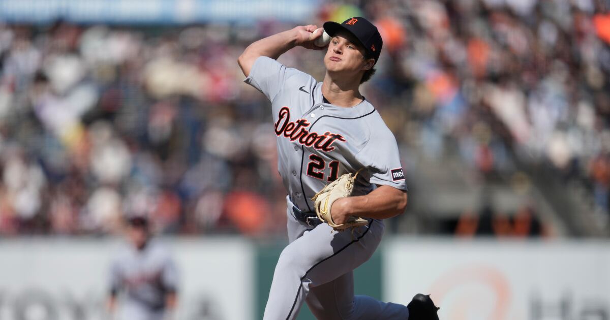 Jackson Jobe has sparkling debut to help the Tigers rout the Giants