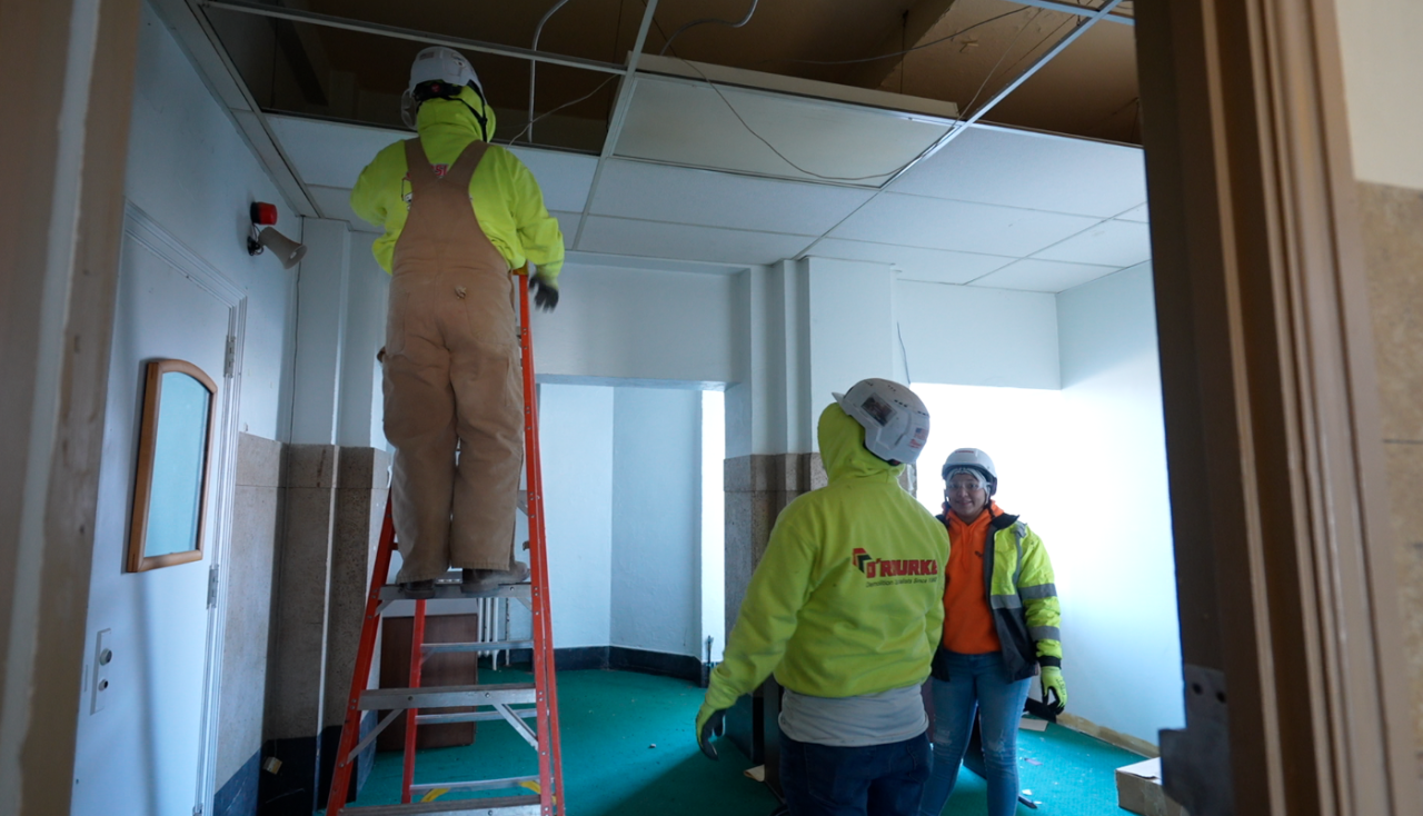Crews began investigative demolition at the Lunken Airport terminal building on Jan. 12, 2026