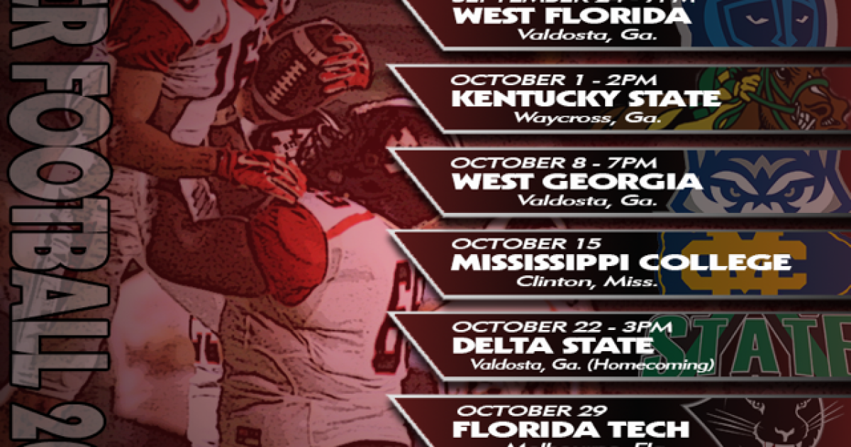 Valdosta State Releases 2016 Football Schedule Valdosta State Releases 2016 Football Schedule