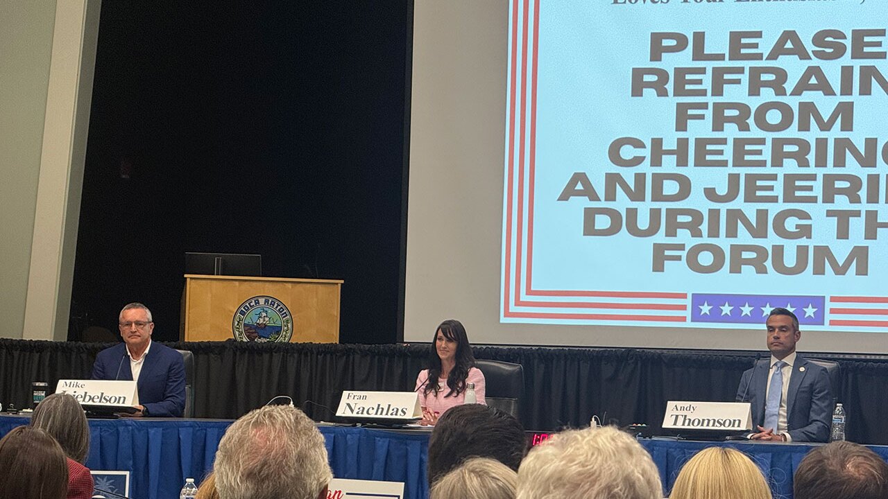 Boca Raton residents packed a candidate forum on Jan. 29, 2026, ahead of the city's March election, where voters will choose a new mayor and fill three council seats.