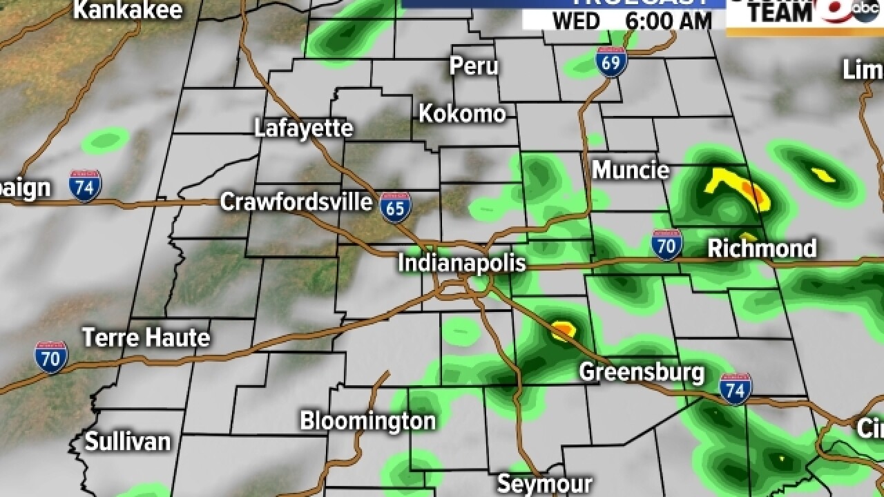 TIMELINE: T'storms possible throughout Tuesday