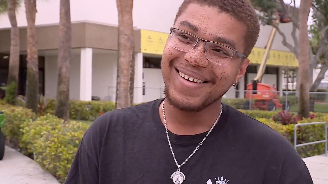 Alex Taylor is among the students excited about FAU's two victories in the NCAA Tournament. 