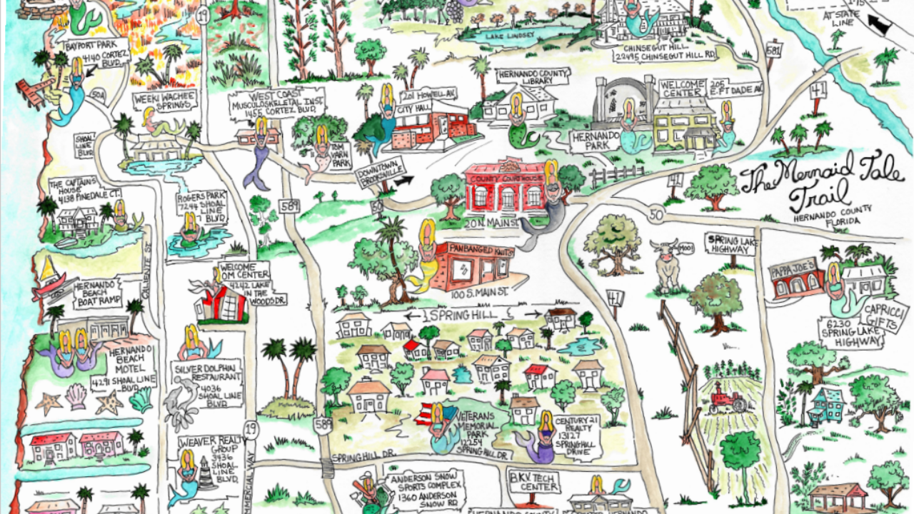 THE MERMAID TALE TRAIL MAP