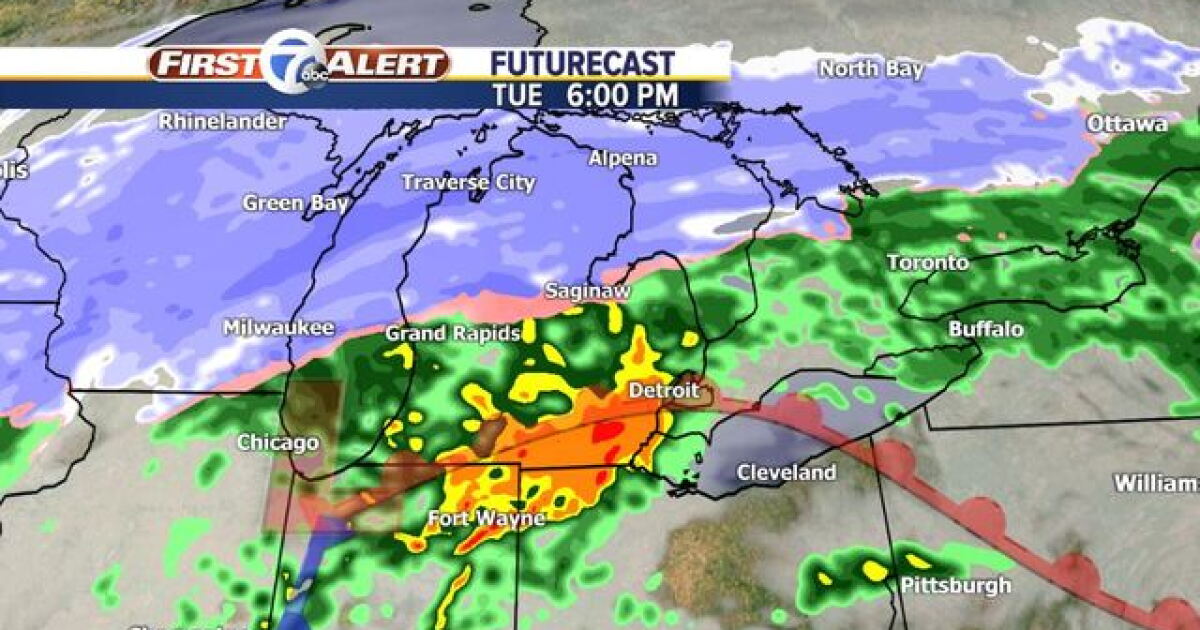 Snow follows strong storms Tuesday