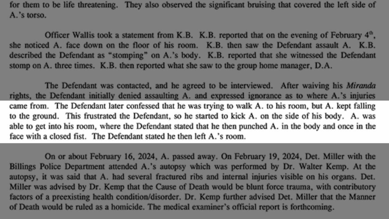 Group-home worker charged for the death of a disabled resident in Billings