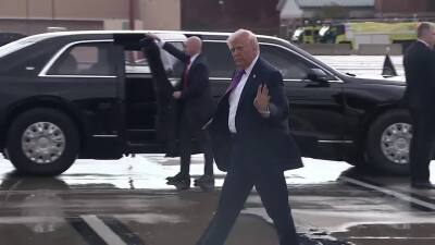 Trump arrives in Cincinnati