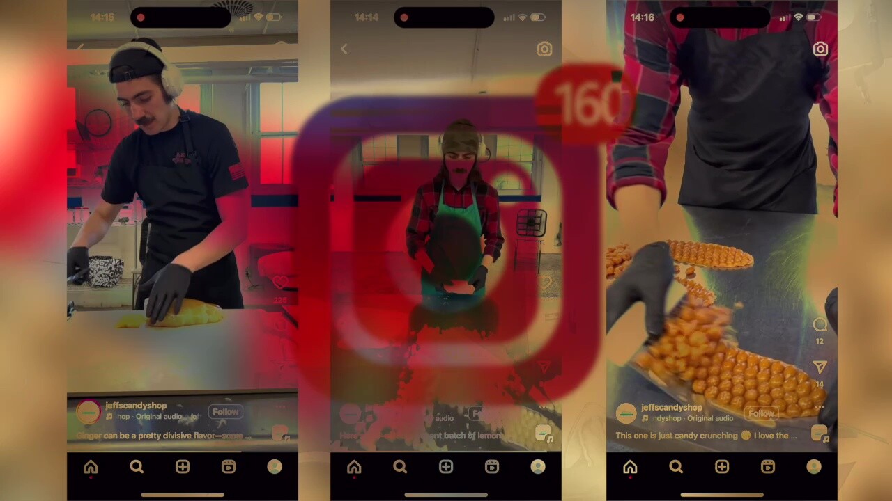 Jeff Morsfield has built a following on Instagram with short videos that show his candy-making - and breaking - process.