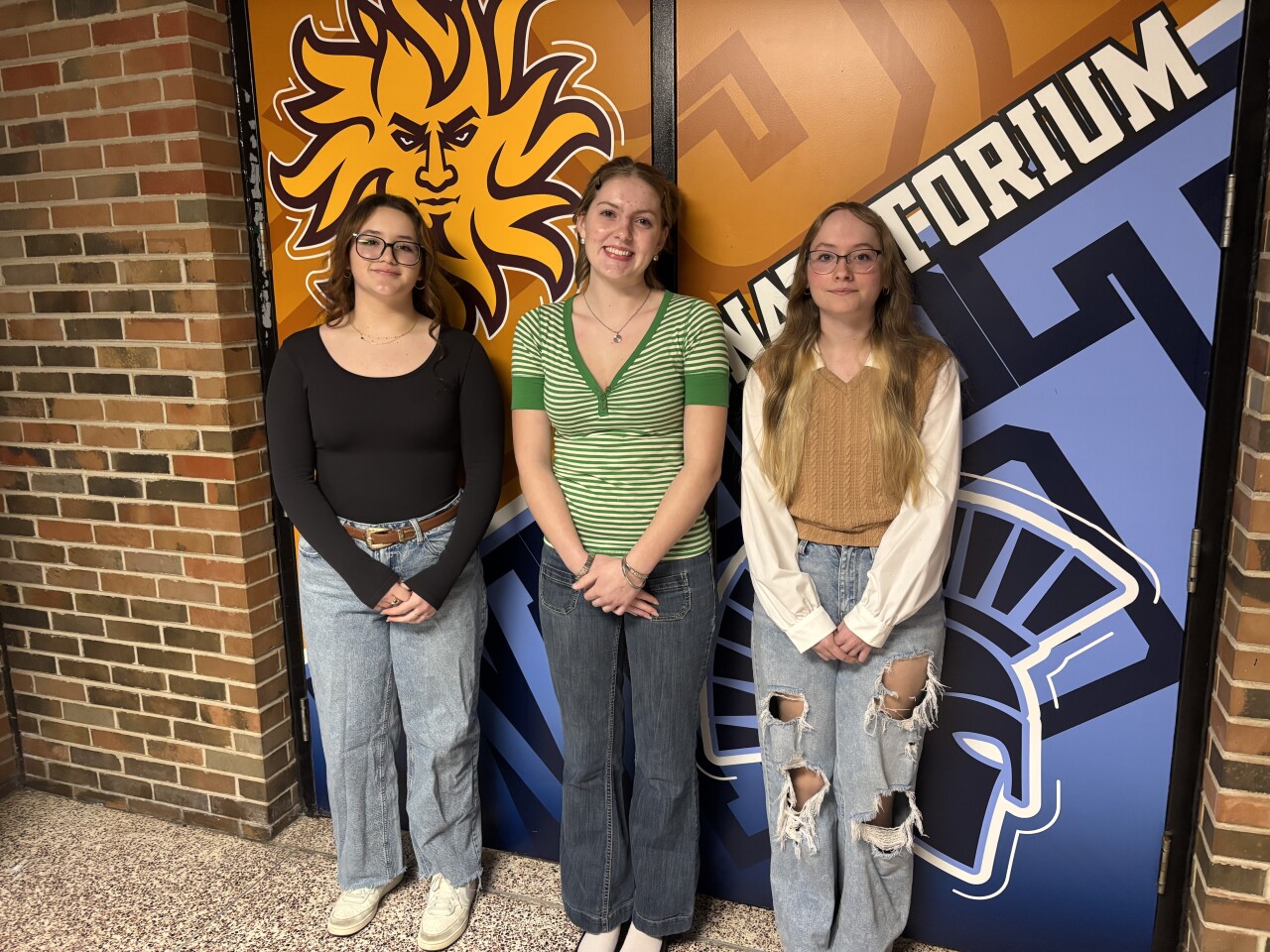 Sophie Roberts, Anna Popp and Laine Colcough are all high school students in West Bend