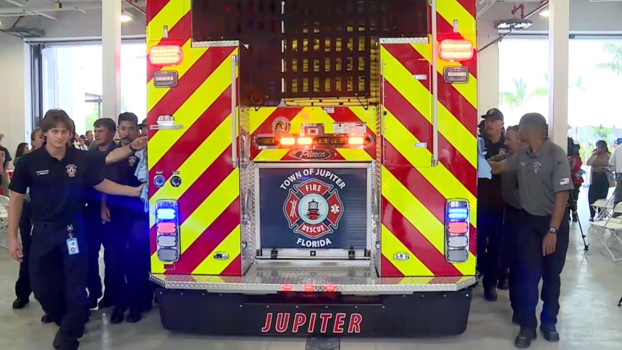 Jupiter Fire Rescue 'push in' ceremony 