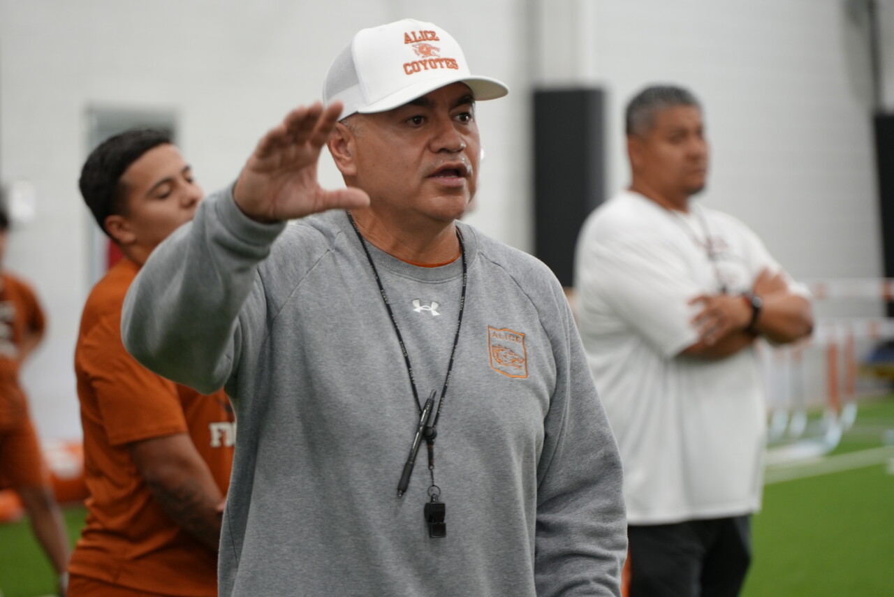 Alice football head coach J.R. Castellano