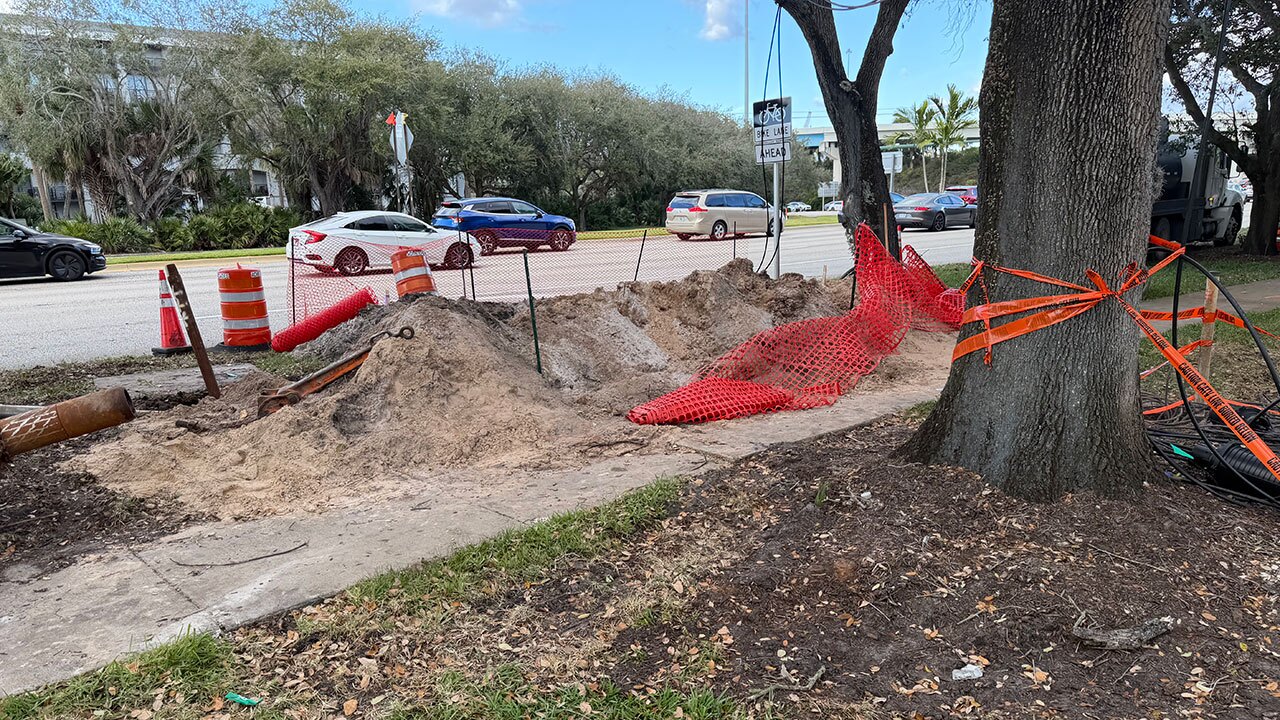 Construction site along PGA Boulevard from the west side of Interstate 95 to Alternate A1A in Palm Beach Gardens, Florida.