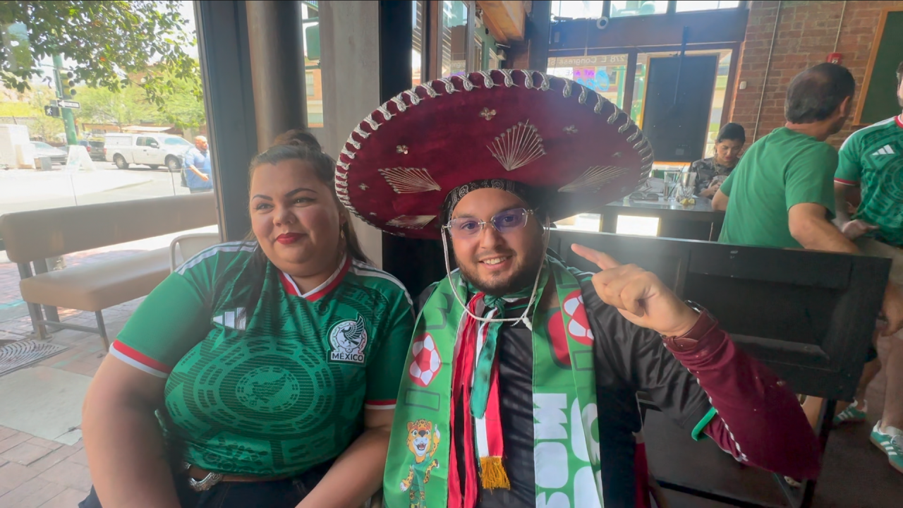 fan with a sombrero