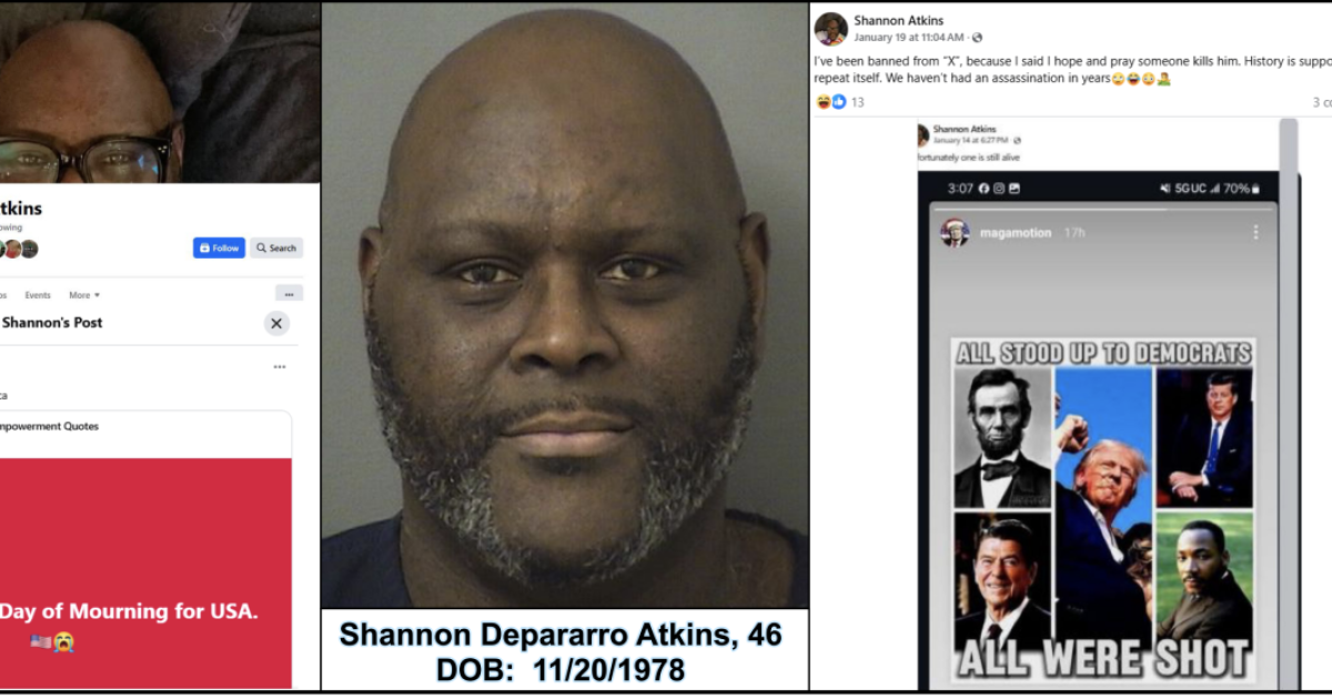 Florida man arrested after allegedly making threats to Trump on social ...