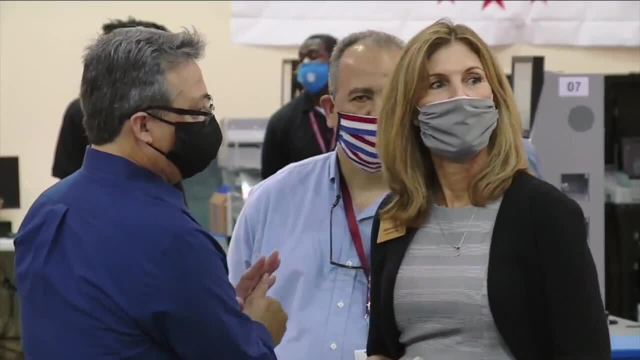 Wendy Sartory Link meets with election officials