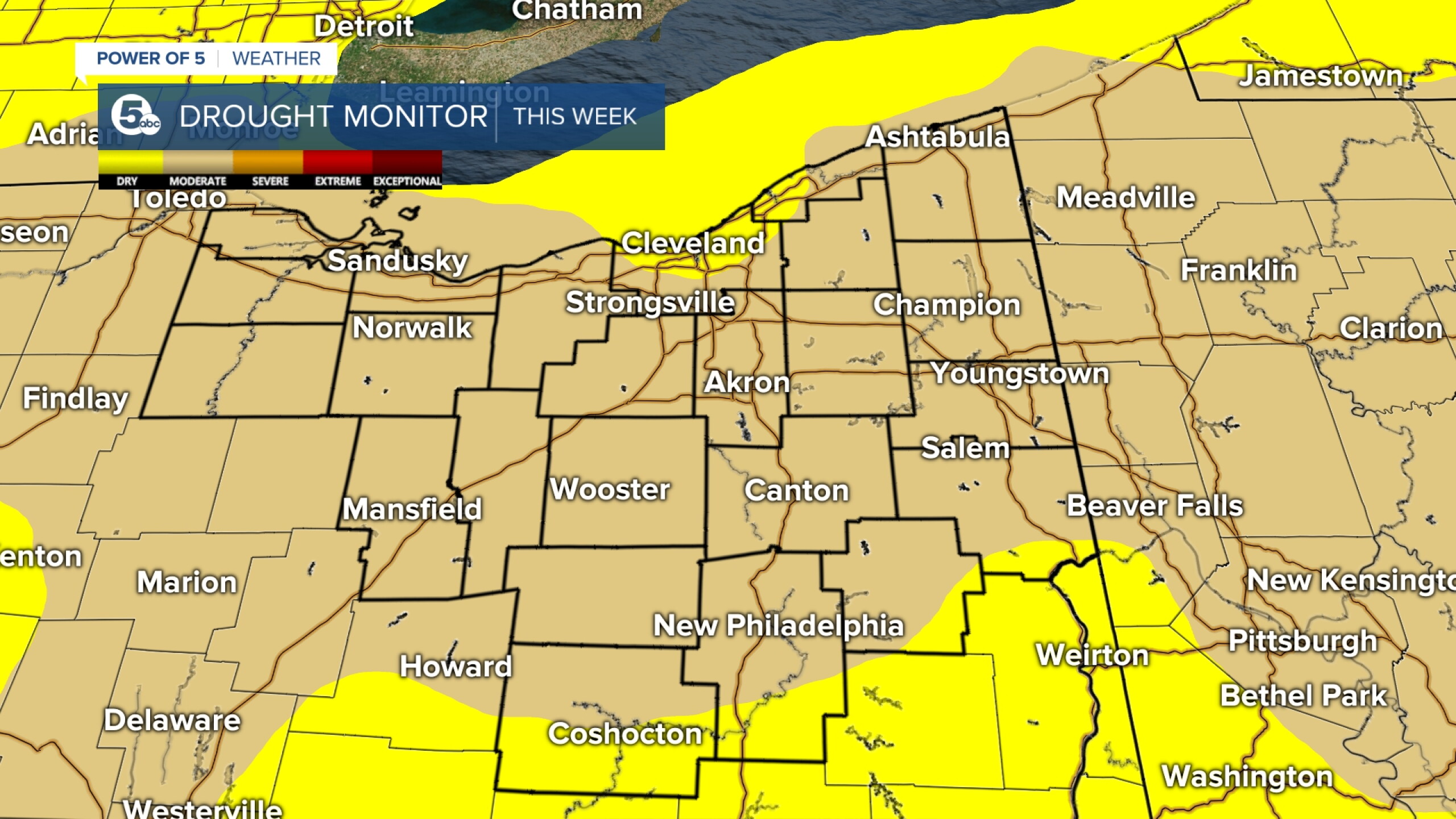 Nearly 2/3 of Ohio now in 'moderate drought'