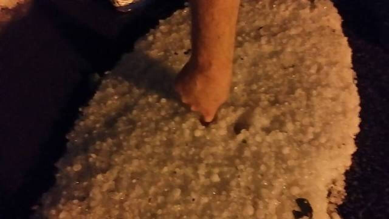 PHOTOS: Storm clouds, hail
