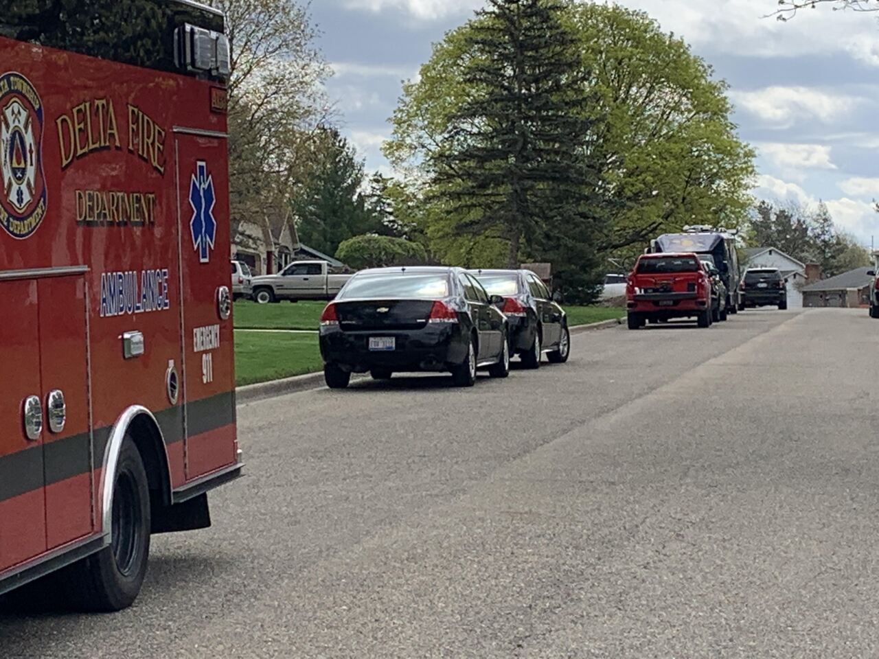 Crews are on the scene in Delta Twp.
