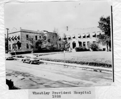 Wheatley-Provident Hospital in 1926