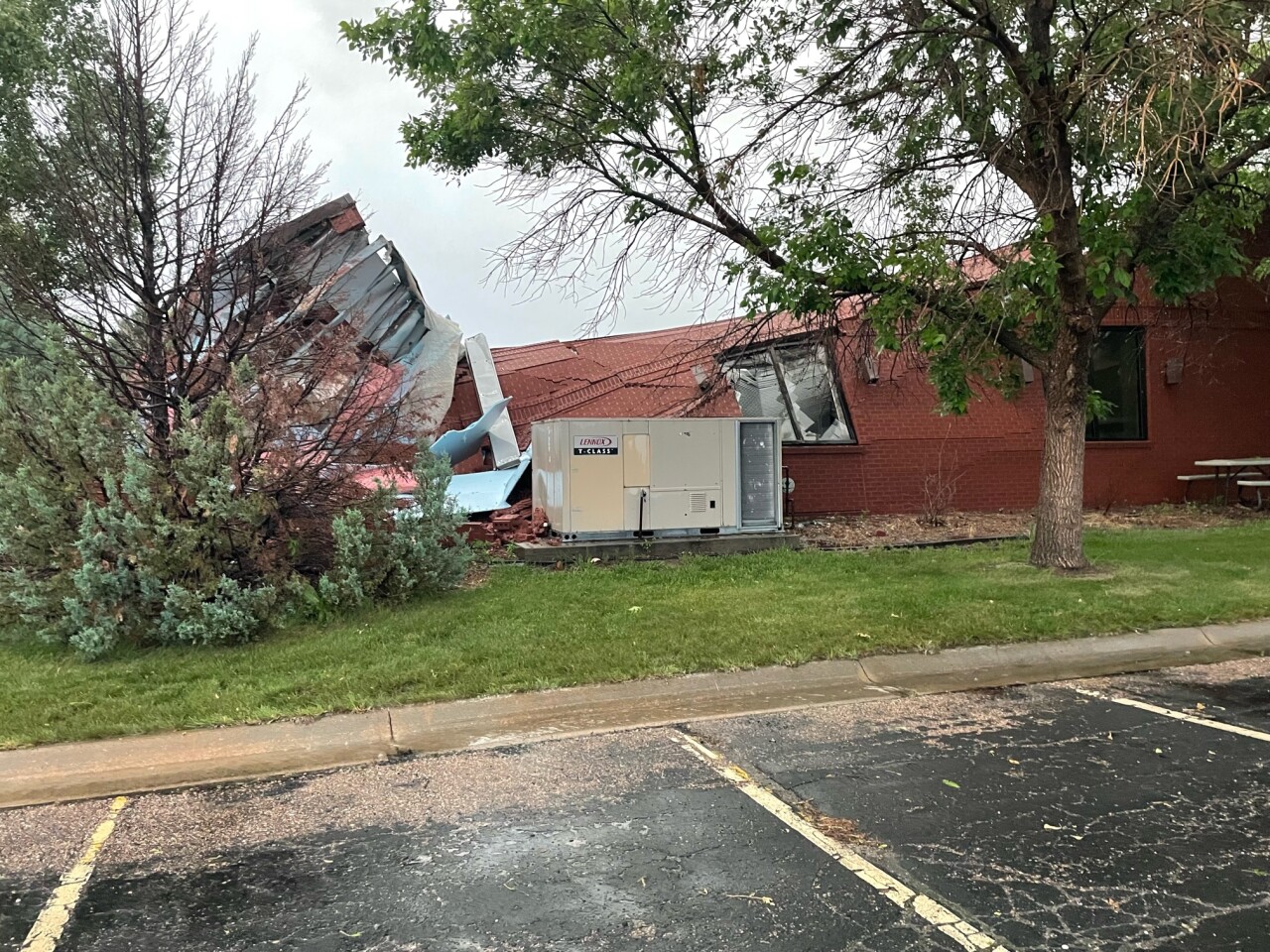 Logan County Office of Emergency Management_Sykes Enterprise building damage