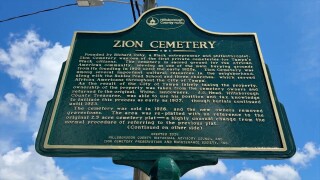 Zion Cemetery historical marker