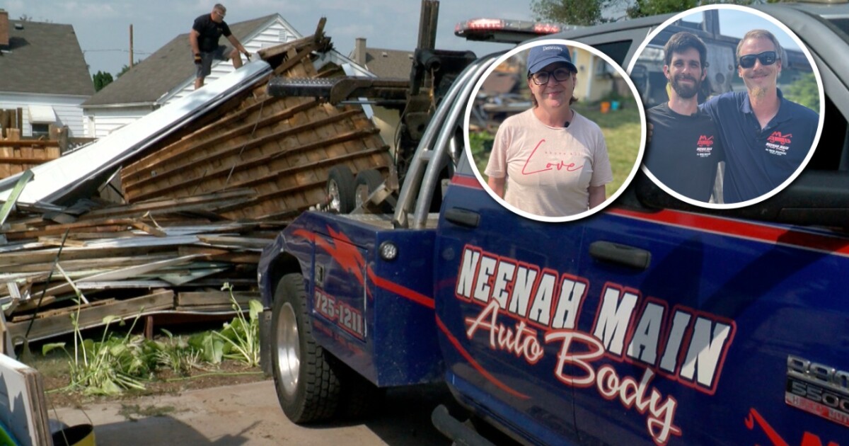 Menasha tornado cleanup: Tow truck drivers volunteer days of work to help community recover