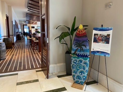 Palm Beach Marriott Singer Island Beach Resort and Spa - The Arc mosaic surfboard on display.jpeg
