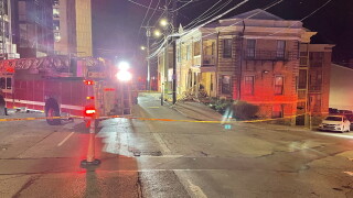 West McMillan Car into building 