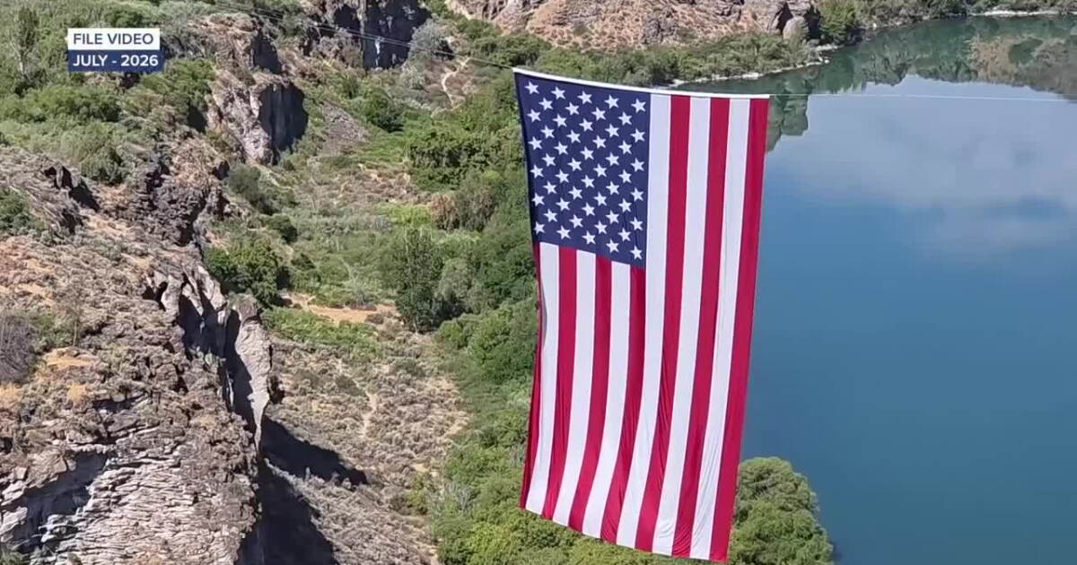 Magic Valley 9/11 Memorial Patriot Flag unfurled over Twin Falls canyon with help from local first responders
