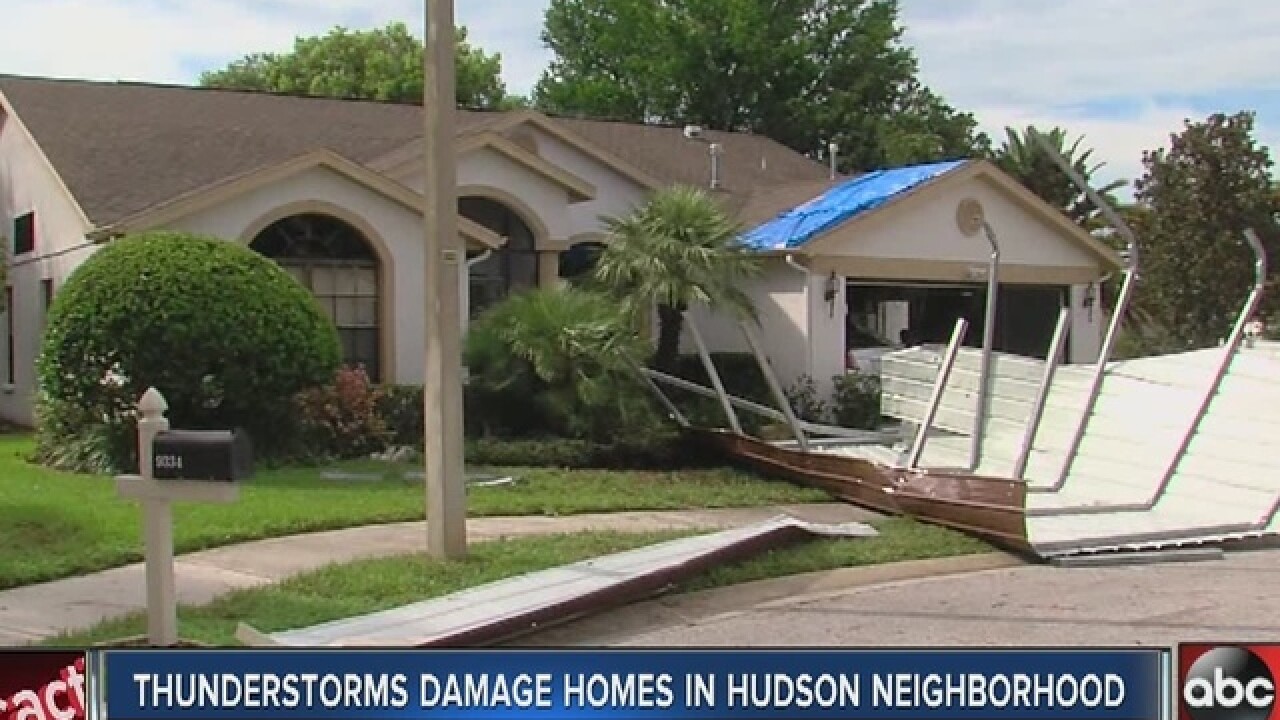 Storm Sends Carport Flying Through The Air And Into Home