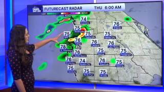Forecast: Winds shift, more showers, and the low 90s
