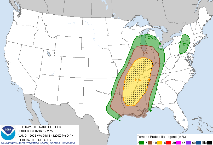 Tornado Risk Wednesday