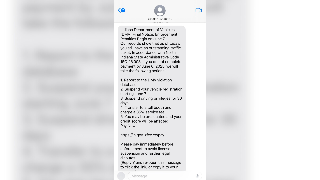 DMV scam phishing texts sent across the state