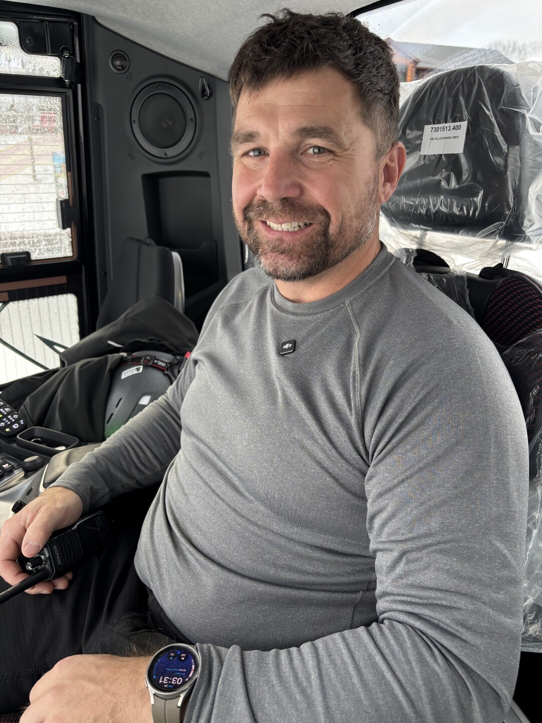 Little Switzerland Ski & Snowboard Resort co-owner Rick Schmidtz spends time grooming the man made snow on Friday